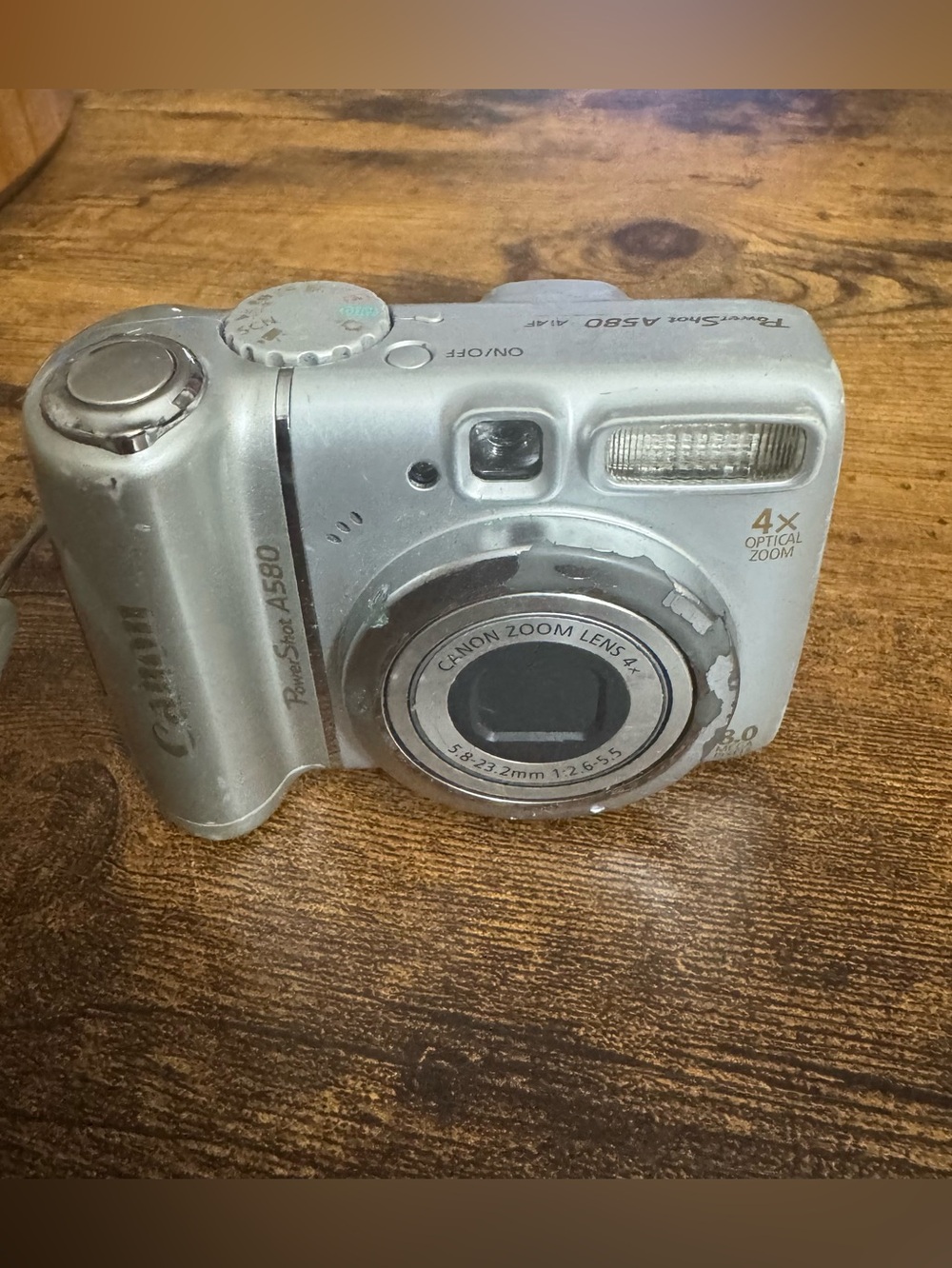 Vintage Canon PowerShot A580 Digital Camera w/NEW 32GB SD card TESTED WORKING